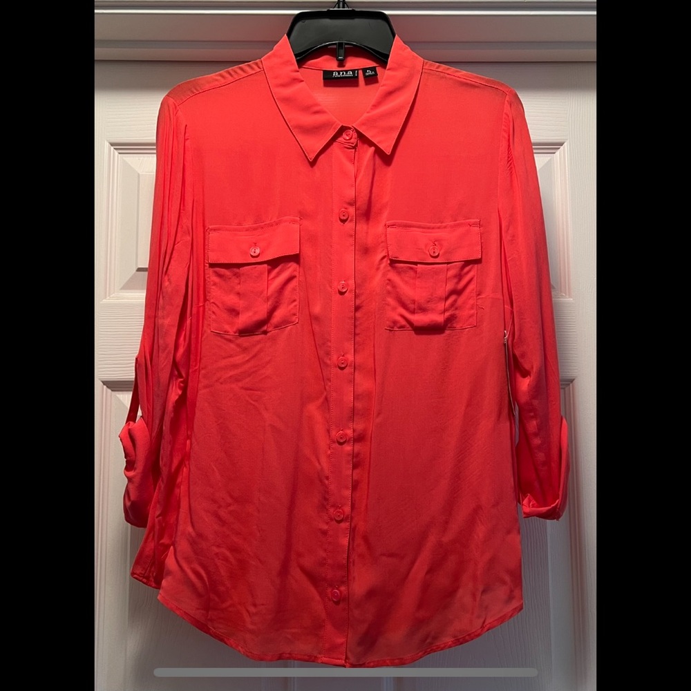 a.n.a. Womens Top NWT Petite Large